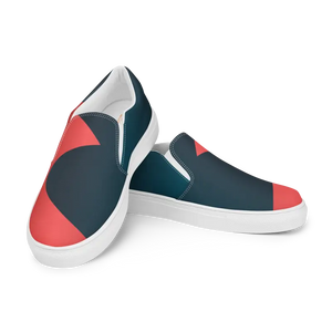Men’s Canvas Shoes Red and Blue Bold Statement Style by Dipaliz - Sneakers