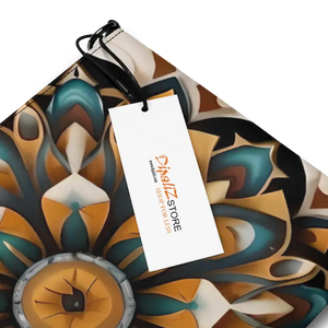 Navy Blue Crossbody Bag Mandal Pattern Hands Free Style - Dipaliz - Cross Body Bags