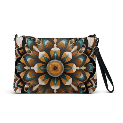 Elevate Style with Bold Navy Crossbody Bag - Mandal Pattern - Bags