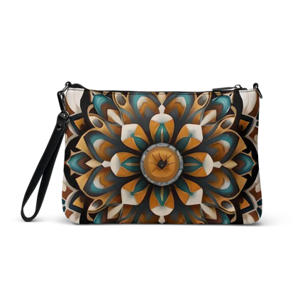 Elevate Style with Bold Navy Crossbody Bag - Mandal Pattern - Bags