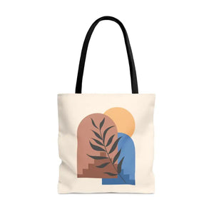 Print Tote Bag Abstract Landscape Bold Style - Dipaliz - Handbags