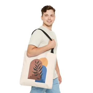 Print Tote Bag Abstract Landscape Bold Style - Dipaliz - Handbags