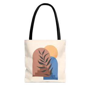 Print Tote Bag Abstract Landscape Bold Style - Dipaliz - Handbags