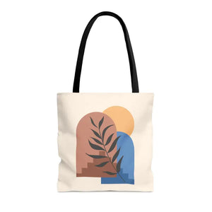 Print Tote Bag Abstract Landscape Bold Style - Dipaliz - Handbags