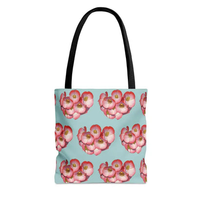 Elevate your Style with a Red Flowers Print Tote! - Bags