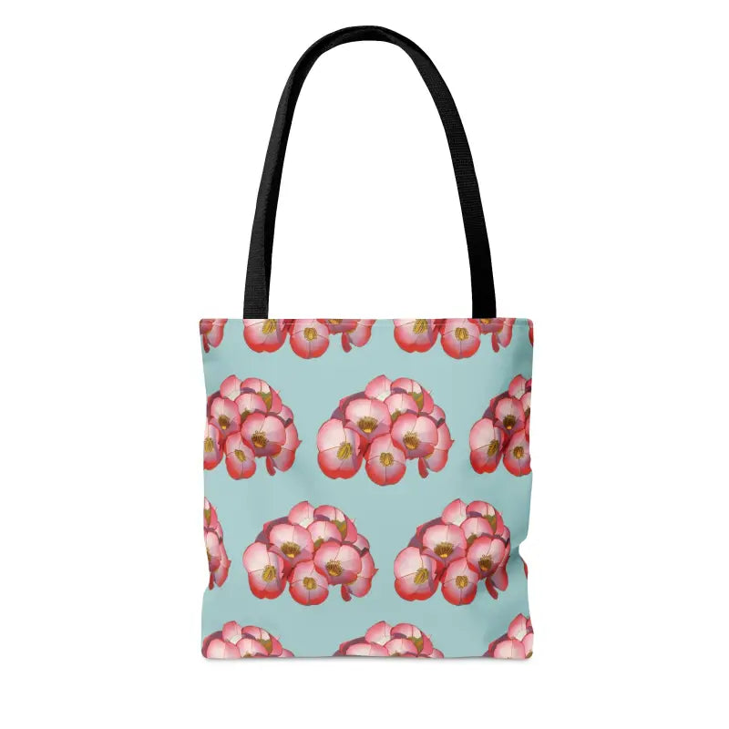 Elevate your Style with a Red Flowers Print Tote! - Bags