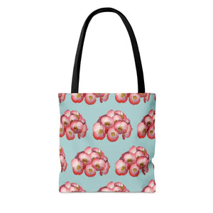 Print Tote Bag Red Flowers Bold Vibrant Style - Dipaliz - Bags