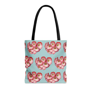 Print Tote Bag Red Flowers Bold Vibrant Style - Dipaliz - Bags