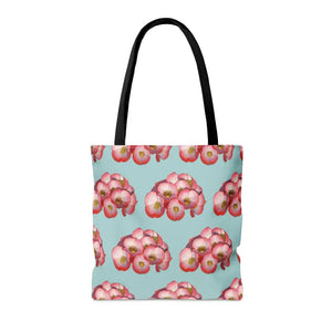 Print Tote Bag Red Flowers Bold Vibrant Style - Dipaliz - Bags