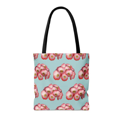 Elevate your Style with a Red Flowers Print Tote! - Bags