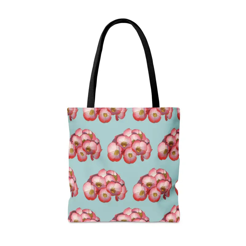 Elevate your Style with a Red Flowers Print Tote! - Bags