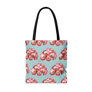 Print Tote Bag Red Flowers Bold Vibrant Style - Dipaliz - Bags