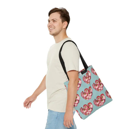 Elevate your Style with a Red Flowers Print Tote! - Medium Bags