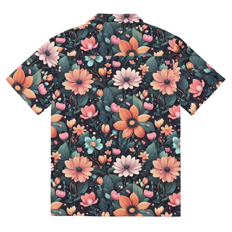 Unisex Button Shirt with Colorful Floral Vibes