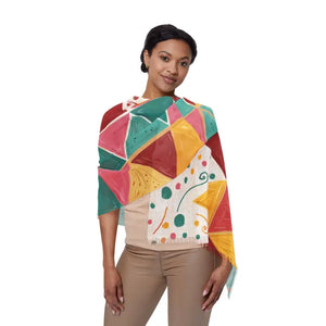 Vibrant Geometrical Scarves - Bold Trendy Style - Dipaliz - 27’’ × 73’’ - & Shawls