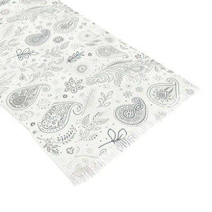Paisley Pattern Scarf - Polyester Women’s Fashion Accessory - Dipaliz - 27’’ × 73’’ - Scarves & Shawls