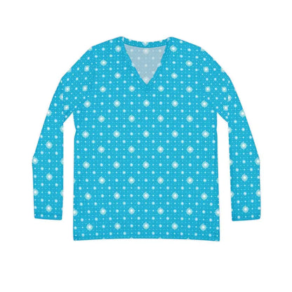 Chic Long Sleeve V-neck for Effortless Style - All Over Prints