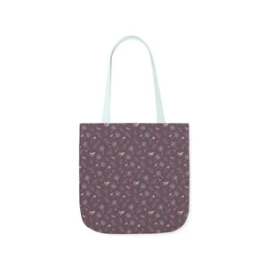 Mauve Canvas Tote with 5-color Straps - Dipaliz - Shopping Totes
