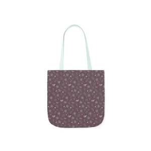 Mauve Canvas Tote with 5-color Straps - Dipaliz - Shopping Totes