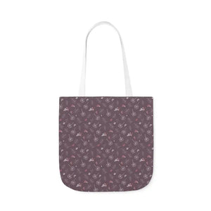 Mauve Canvas Tote with 5-color Straps - Dipaliz - Shopping Totes