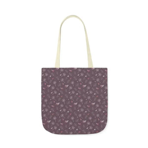 Mauve Canvas Tote with 5-color Straps - Dipaliz - Shopping Totes