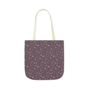 Mauve Canvas Tote with 5-color Straps - Dipaliz - Shopping Totes
