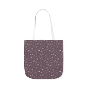 Mauve Canvas Tote with 5-color Straps - Dipaliz - Shopping Totes