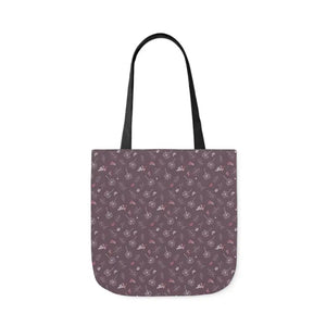 Mauve Canvas Tote with 5-color Straps - Dipaliz - Shopping Totes
