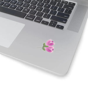 Pink Flower Kiss Cut Stickers Bold Playful Decor - Dipaliz - Decorative