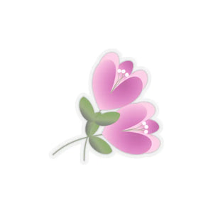 Pink Flower Kiss Cut Stickers Bold Playful Decor - Dipaliz - Decorative