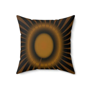 Brown Abstract Pattern Polyester Square Pillow - Bold Modern - Dipaliz - 18’’ × - Home & Garden