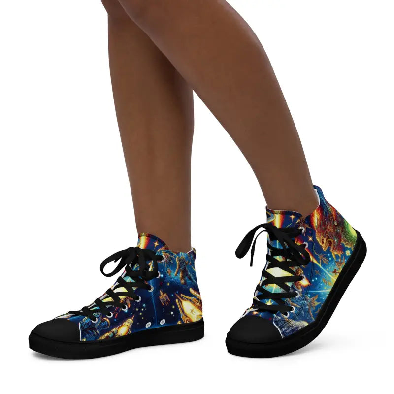 Launch your Style with Dipaliz Space Canvas High Tops! - Shoes