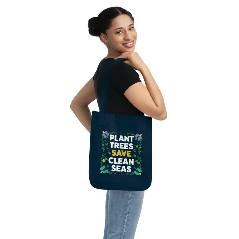 Elevate your Style with the Organic Canvas Tote-ally Green Choice Bag - one Size / Navy Bags