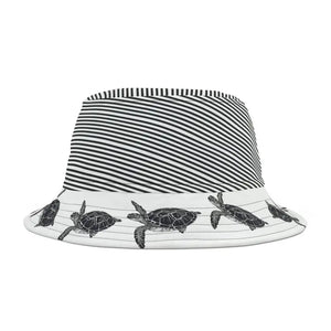 Turtle Print Bucket Hat - Vibrant Polyester Summer Style - Dipaliz - Hats