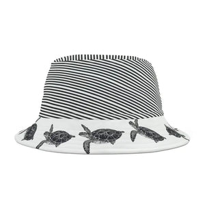 Turtle Print Bucket Hat - Vibrant Polyester Summer Style - Dipaliz - Hats