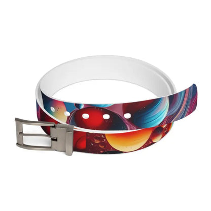 Elevate your Style with Vibrant Abstract Sphere Belt - Gun Metal / 50’’ Accessories