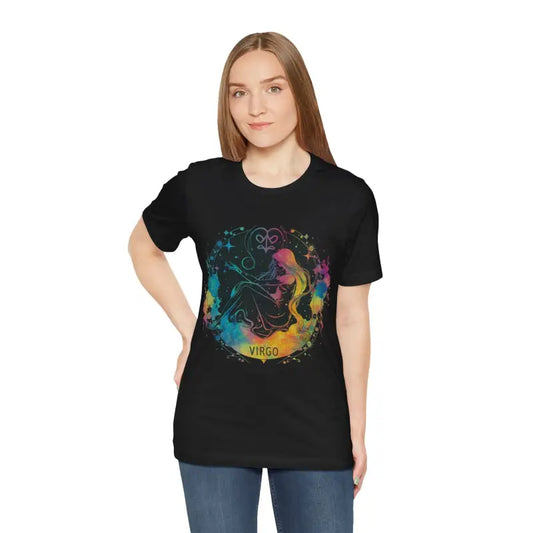 Virgo Zodiac Unisex Jersey Short Sleeve Tee - Elevate your Style - Black / s T-shirt