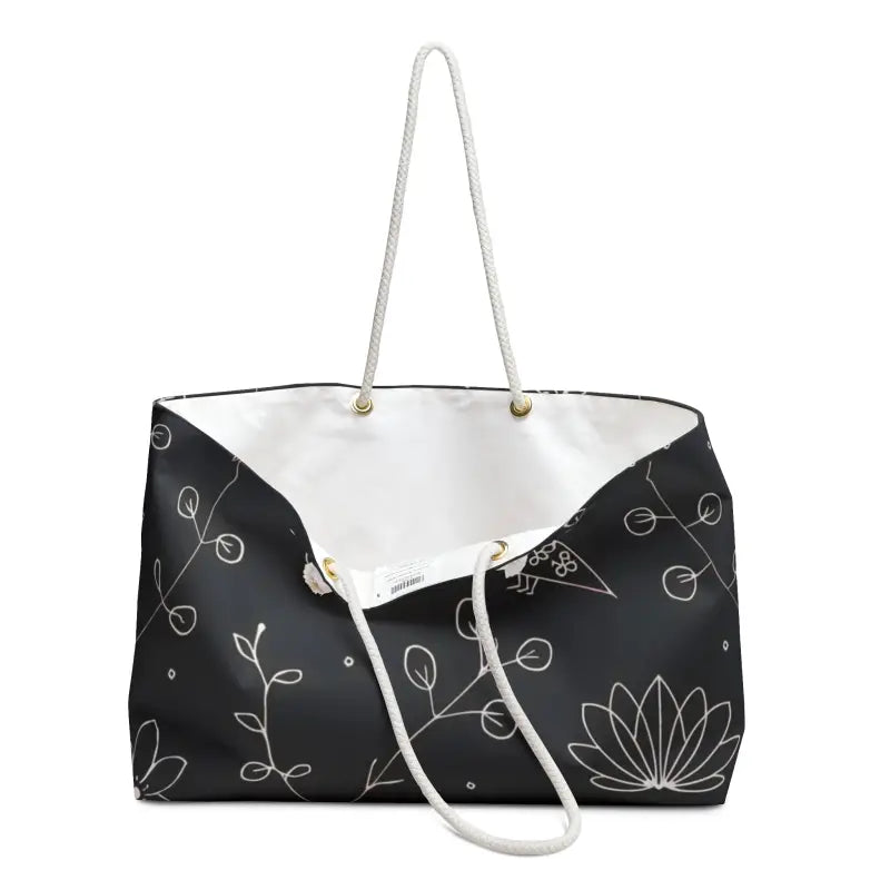 Elevate your Look: Dipaliz White Floral Weekender Bag - 24’’ × 13’’ Bags