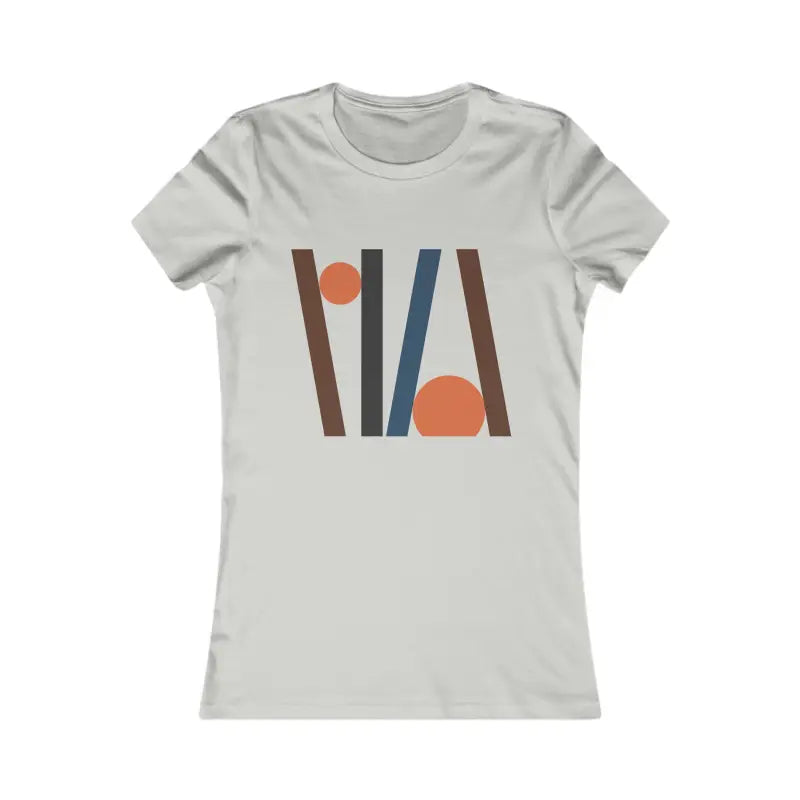 Abstract Lines Favorite Tee ?? Chic Comfort for Women - m / Silver T-shirt