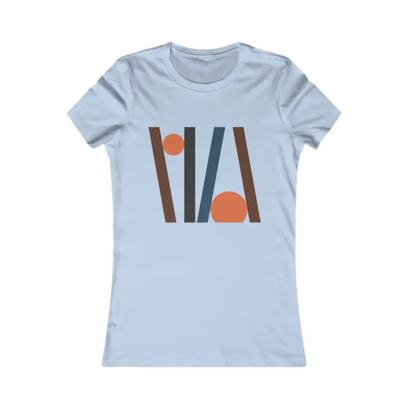 Abstract Lines Favorite Tee ?? Chic Comfort for Women - s / Baby Blue T-shirt