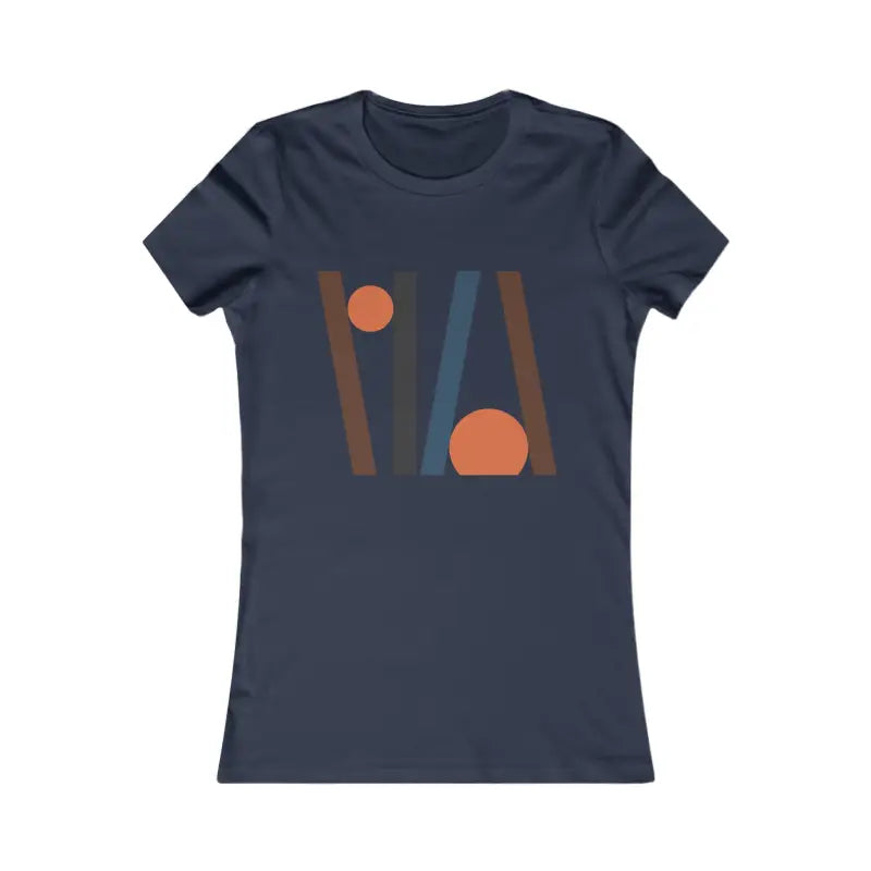 Abstract Lines Favorite Tee ?? Chic Comfort for Women - s / Navy T-shirt