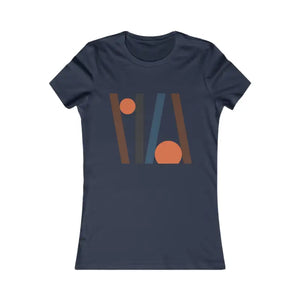 T-shirt - Women’s Favorite Tee Abstract Lines Bold Comfort - Dipaliz s / Navy