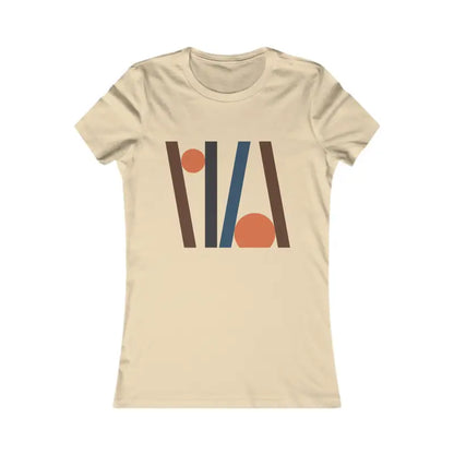 Abstract Lines Favorite Tee ?? Chic Comfort for Women - s / Soft Cream T-shirt