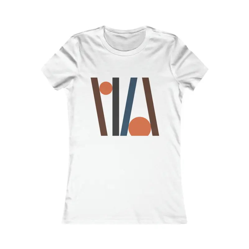 Abstract Lines Favorite Tee ?? Chic Comfort for Women - s / White T-shirt