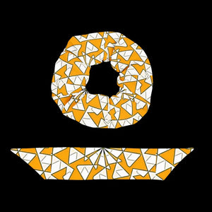 Ponytail Holders - Yellow Abstract Art Bold Statement Hair - Dipaliz