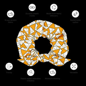 Ponytail Holders - Yellow Abstract Art Bold Statement Hair - Dipaliz