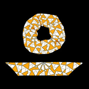 Ponytail Holders - Yellow Abstract Art Bold Statement Hair - Dipaliz