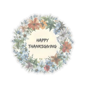 Kiss Cut Stickers - Happy Thanksgiving Festive Decals - Dipaliz - Electronics &