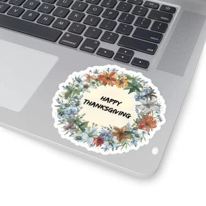 Kiss Cut Stickers - Happy Thanksgiving Festive Decals - Dipaliz - Electronics &
