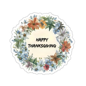 Kiss Cut Stickers - Happy Thanksgiving Festive Decals - Dipaliz - Electronics &